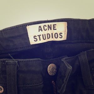 Acne black denim jeans